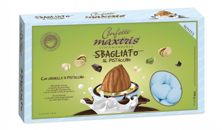(image for) MAXTRIS – “SBAGLIATO” Confetti al pistacchio-azzurri