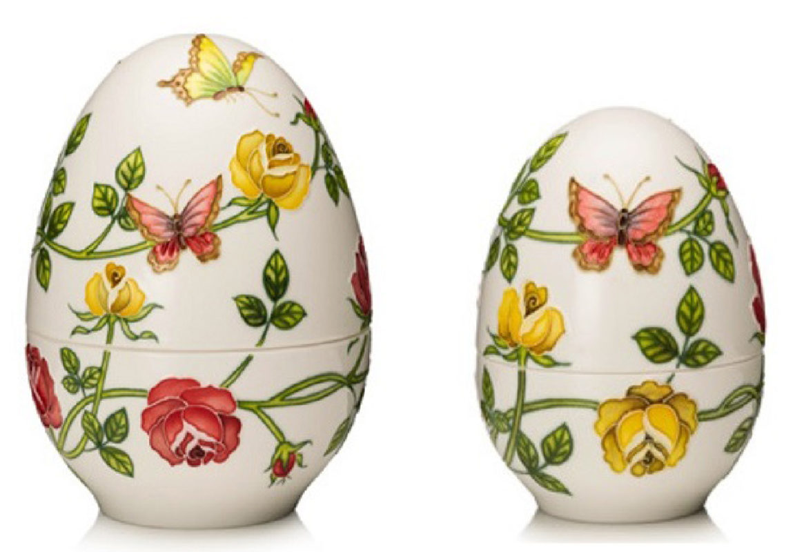 (image for) PALAIS ROYAL – “EMOZIONI IN FIORE” Scatola uovo in porcellana, disponibile in 2 misure, 13 cm e 18 cm