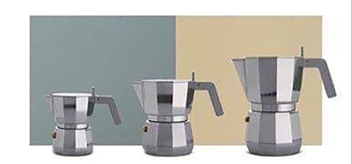 ALESSI - Moka Caffettiera in alluminio, disponibile in 3 grandezze, *1  tazza*, *3 tazze*, *6 tazze* - Idea Casa Più