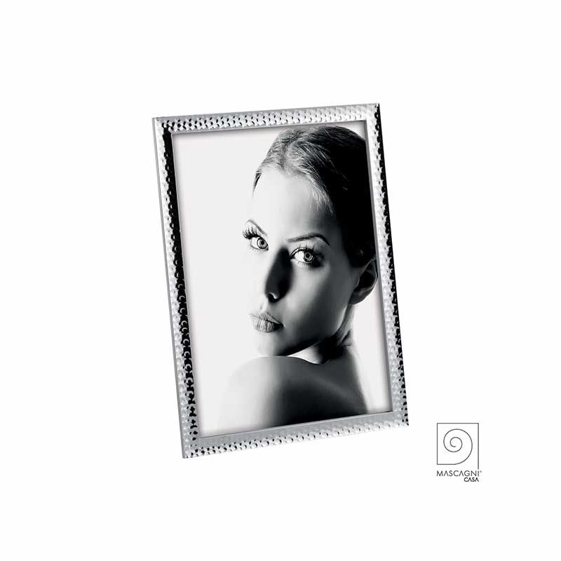 (image for) MASCAGNI – Cornice portafoto in metallo lucido con schienale in velluto, 10 x 15 cm