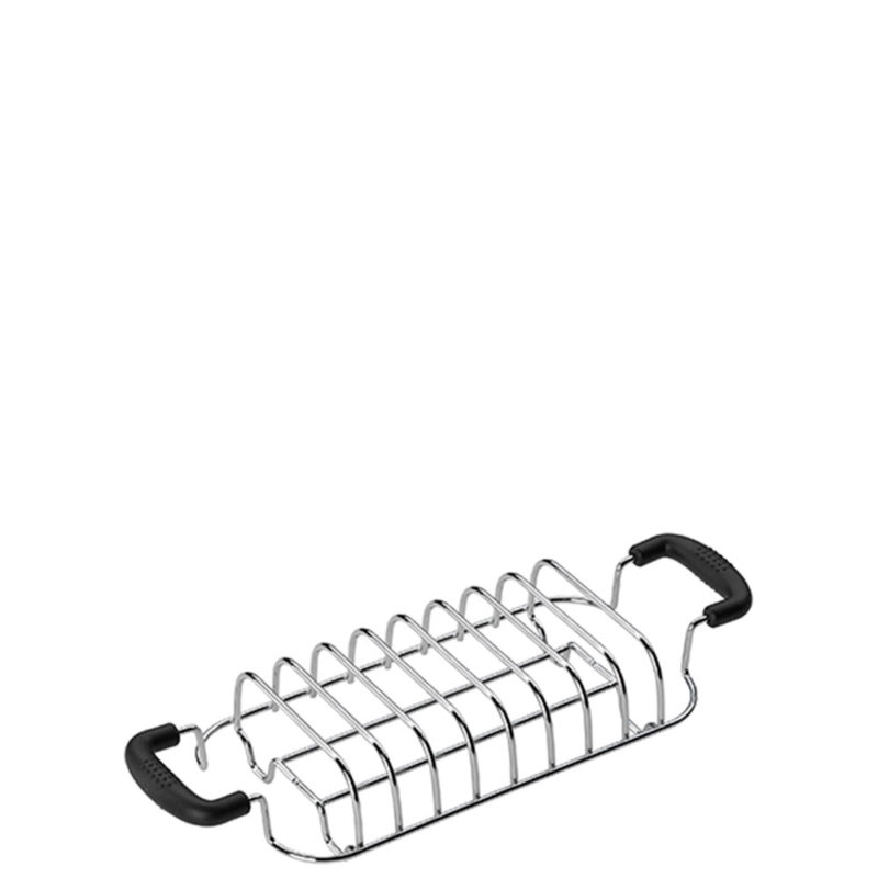 (image for) SMEG – Scaldapanini per tostapane, con griglia in acciaio e maniglie in plastica ad alta resistenza termica