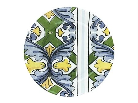 (image for) VILLA ALTACHIARA – “TAORMINA” Piatto da portata tondo in ceramica sottosmalto Ø 36 cm
