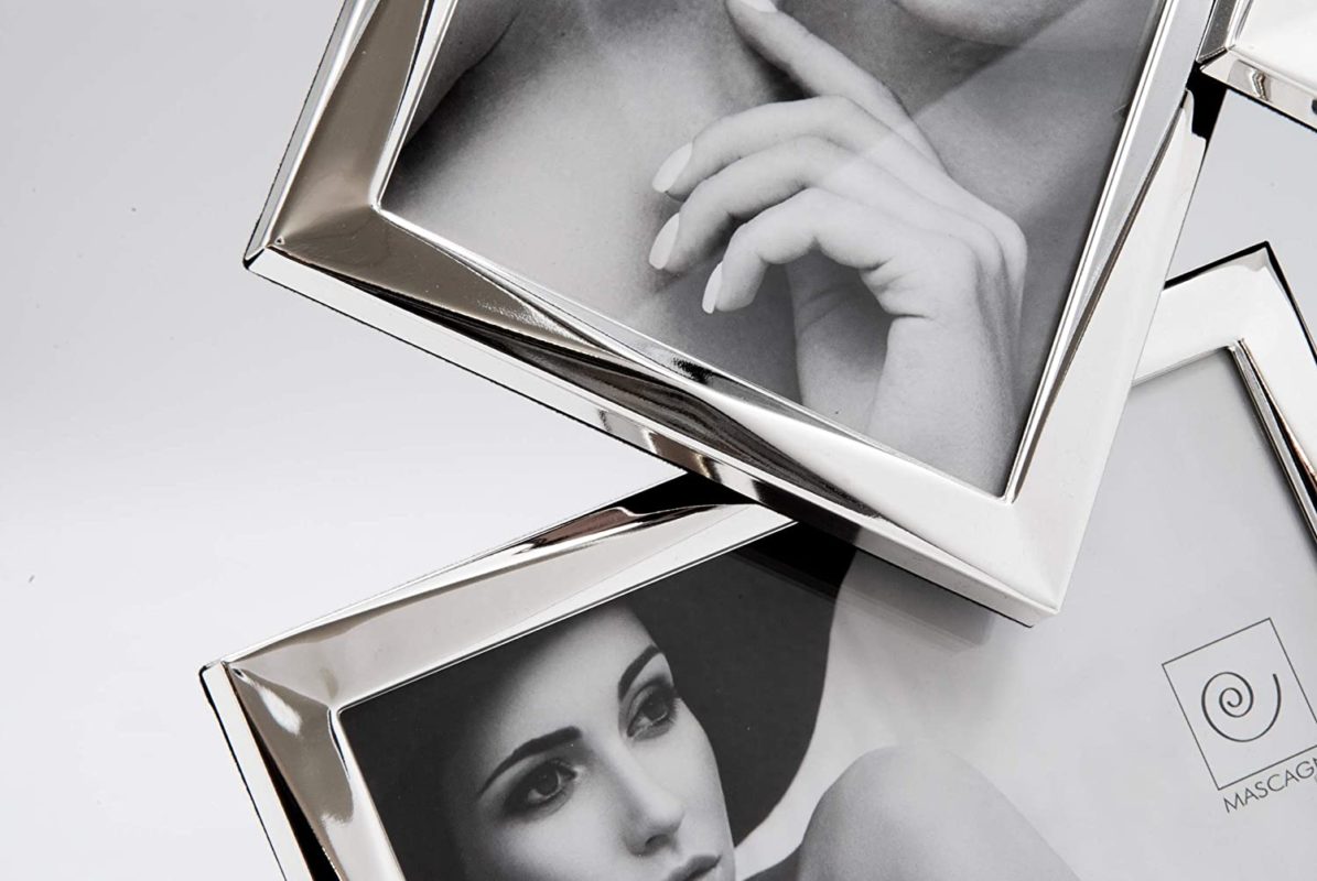 MASCAGNI Portafoto Multiplo in Metallo Lucido, 10 x 15 cm - Idea Casa Più