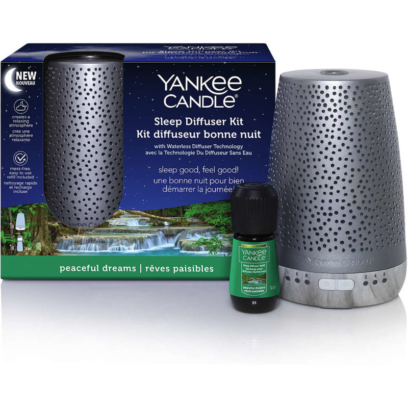 (image for) YANKEE CANDLE – *PEACEFUL DREAMS* Kit diffusore notte con tecnologia diffusiva senza acqua