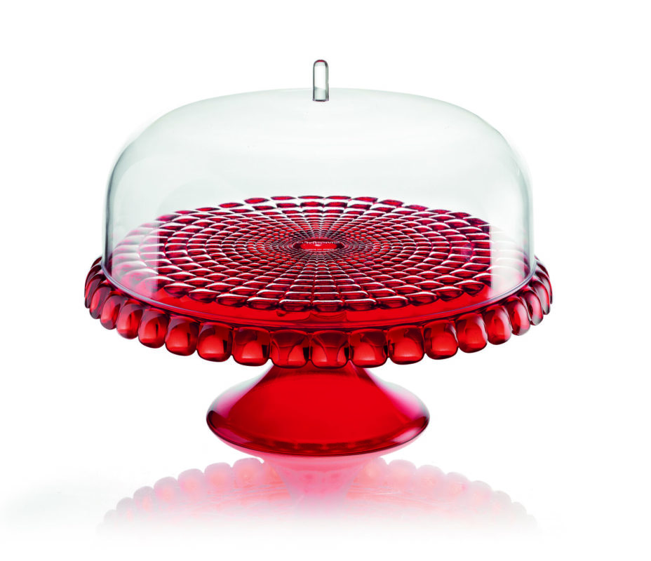 (image for) GUZZINI – “TIFFANY” Alzata con campana diametro 30 cm Rosso