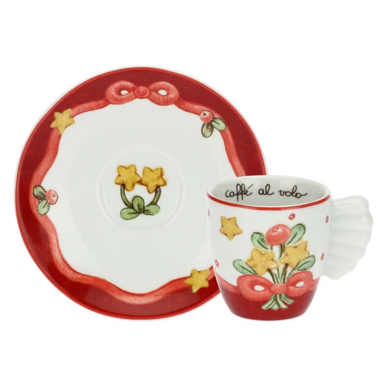 Thun Sweet Christmas Set Tazzine Da Caff Con Zuccheriera In Porcellana Idea Casa Pi