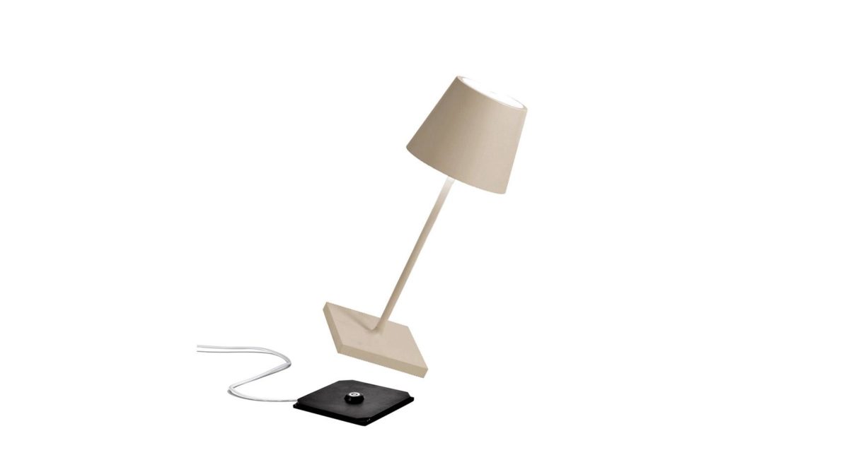 ZAFFERANO ITALIA - POLDINA MINI Lampada da tavolo a led ricaricabile, USB,  dimmerabile, h 30 cm, vari colori - Idea Casa Più