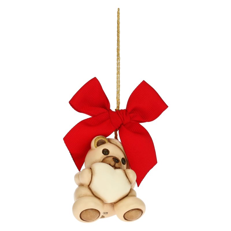 Thun Natale Rosso. addobbo natalizio con teddy Dimensioni 7,5x 7 cm 