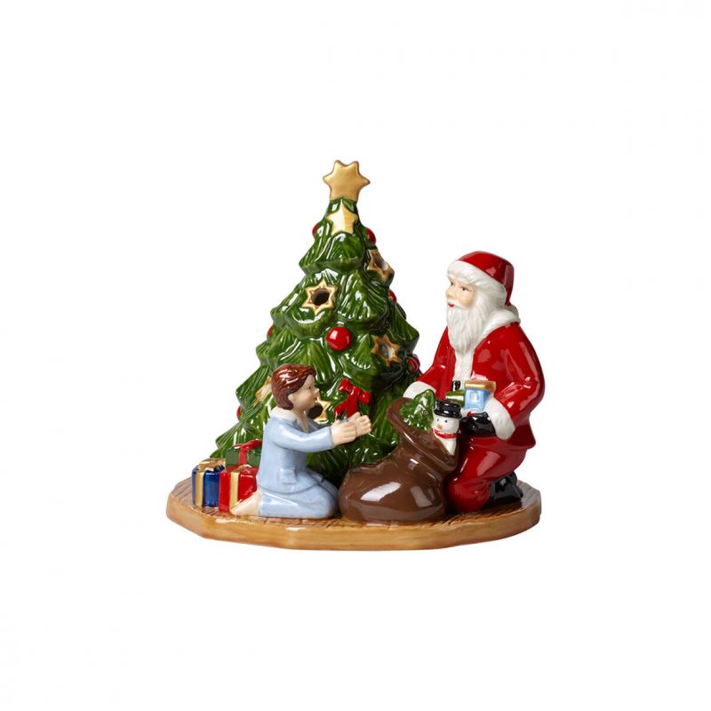 (image for) VILLEROY & BOCH – “CHRISTMAS TOYS” Lanterna con decoro distribuzione dei regali, 15 x 14 x 14 cm