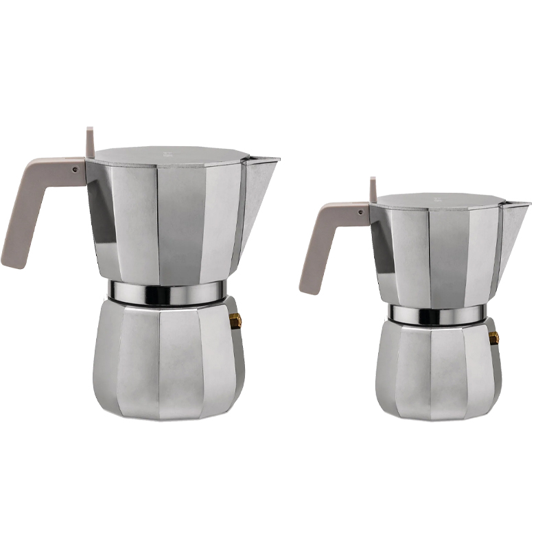 (image for) ALESSI – “MOKA” Caffettiera per espresso in alluminio, disponibile in 2 varianti *3 tazzine* e *6 tazzine*