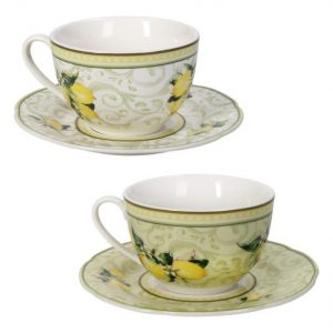 Set mug e con poggia bustina Fiori e Fantasia Thun P4666P00