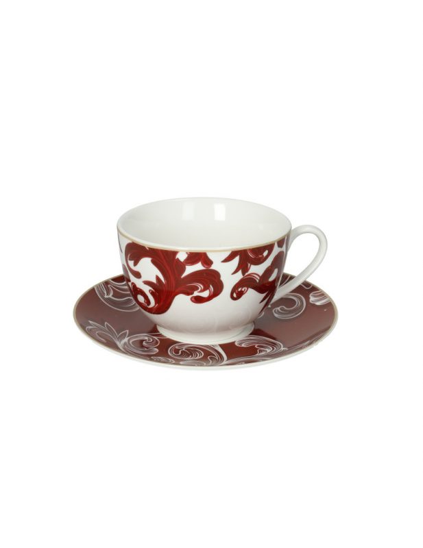 BRANDANI - ROYAL RED Set 2 tazze da tè in porcellana new bone china -  Idea Casa Più