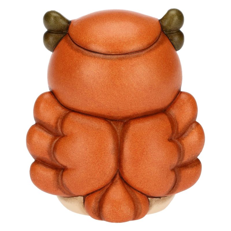 THUN - RACCONTI D'AUTUNNO Gufo Lucky arancione con quadrifoglio in  ceramica - Idea Casa Più