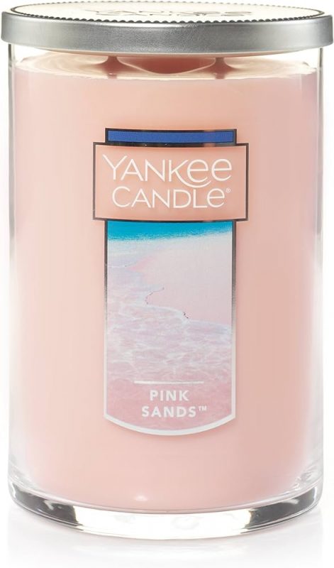 Candela Yankee candle pink sands 623gr rosa in cera stile Yankee candle