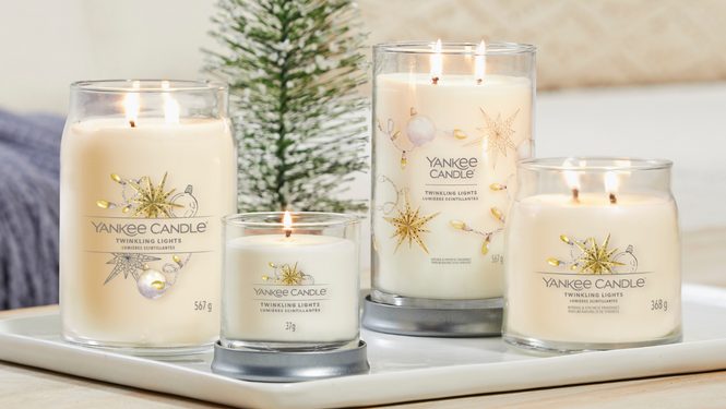 YANKEE CANDLE New look - *TWINKLING LIGHTS* Candela in giara