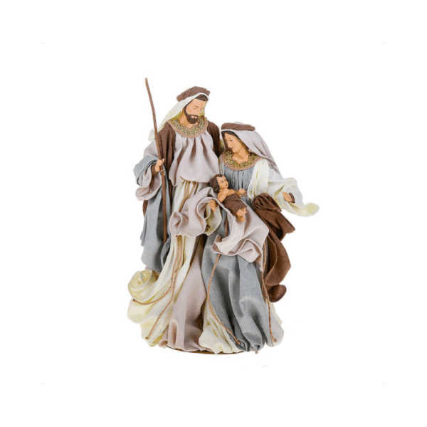 BRANDANI - Natività in resina e tessuto 47 cm di altezza