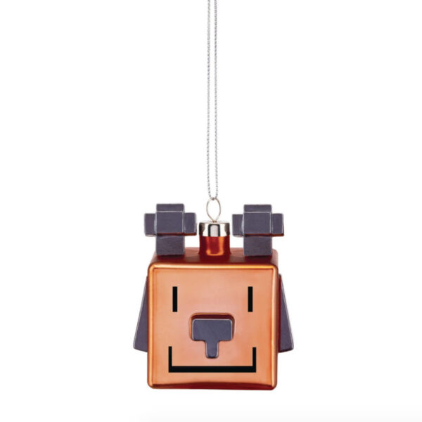 ALESSI - "DEAR DEER CUBE" Decorazione natalizia in vetro soffiato. Decorata a mano. 6 x 5,5 x 7 (h) cm