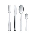 ALESSI - "KNIFEFORKSPOON" Servizio di posate 24 pezzi in acciaio composto da 6 cucchiai da tavola, 6 forchette da tavola, 6 coltelli da tavola, 6 cucchiaini da caffè in acciaio inox 18/10