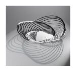 ALESSI - "TRINITY" Fruttiera cestino in acciaio, disponibile in 3 misure e 3 colori, *26 cm*, *33 cm*, *43 cm*, *Bianco*, *Nero*, *Inox* - 26 cm, Inox