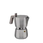 ALESSI - "MOKA" Caffettiera per espresso in alluminio, disponibile in 2 varianti *3 tazzine* e *6 tazzine* - 3 tazzine