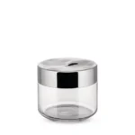 ALESSI - "DRESSED" Barattolo ermetico in vetro con decoro a rilievo, con coperchio in acciaio inox 18/10, disponibile in 3 capacità, *50 cl*, *75 cl*, *1 litro* - 50 cl