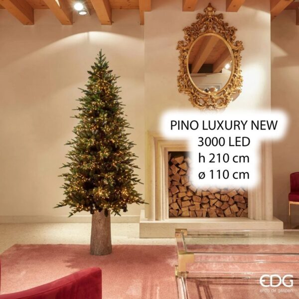 EDG - Albero di Natale Pino Luxury New Enzo De Gasperi, con 3000 led, altezza 210 cm