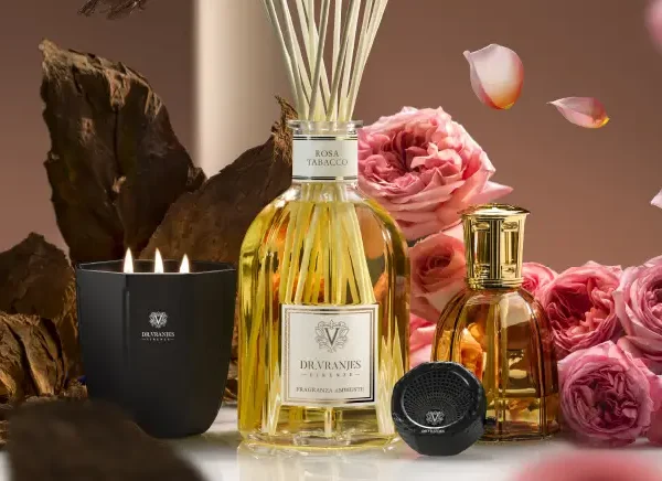 DR. VRANJES - "ROSA TABACCO" Fragranza per ambiente DA COLLEZIONE 500 ml con 10 bastoncini