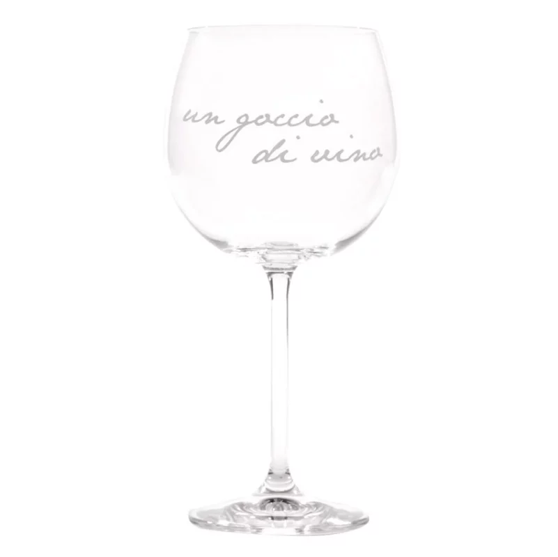 SIMPLE DAY - "UN GOCCIO DI VINO" Set 2 calici per vino in vetro cristallino senza piombo - immagine 3