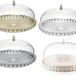 GUZZINI - "TIFFANY" Set tortiera piccola diametro 30 cm, disponibile in 4 colori: *Bianco latte*, *Trasparente*, *Grigio cielo*