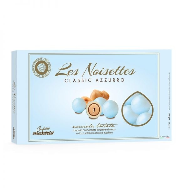 les-noisettes-classic-azzurro-1.jpg MAXTRIS - "LES NOISETTES CLASSIC AZZURRO" Nocciola ricoperta di cioccolato fondente e bianco - immagine 1