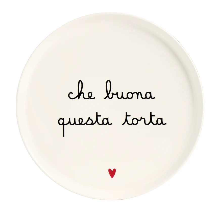 SIMPLE DAY - "CHE BUONA QUESTA TORTA" - Alzata in gres  ø31,5 cm - immagine 3