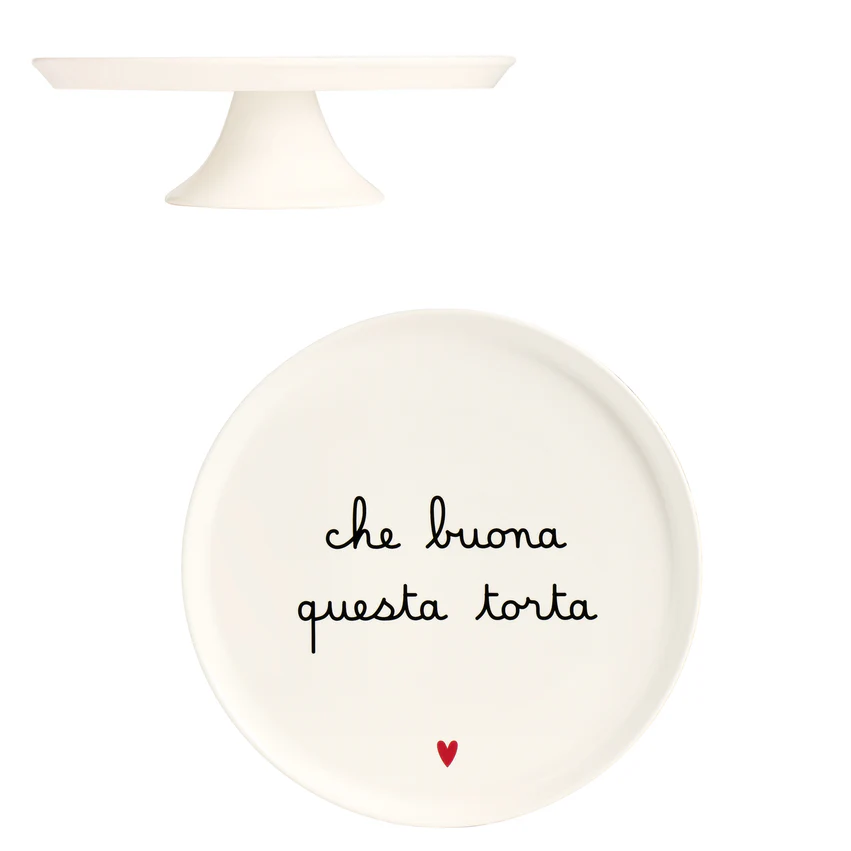 SIMPLE DAY - "CHE BUONA QUESTA TORTA" - Alzata in gres  ø31,5 cm - immagine 2
