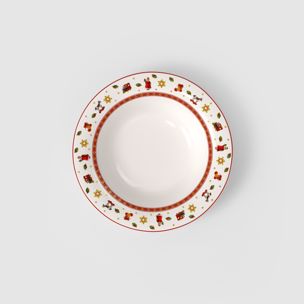 set 6 piatti fondi con bordo bianco"Toy's Delight"