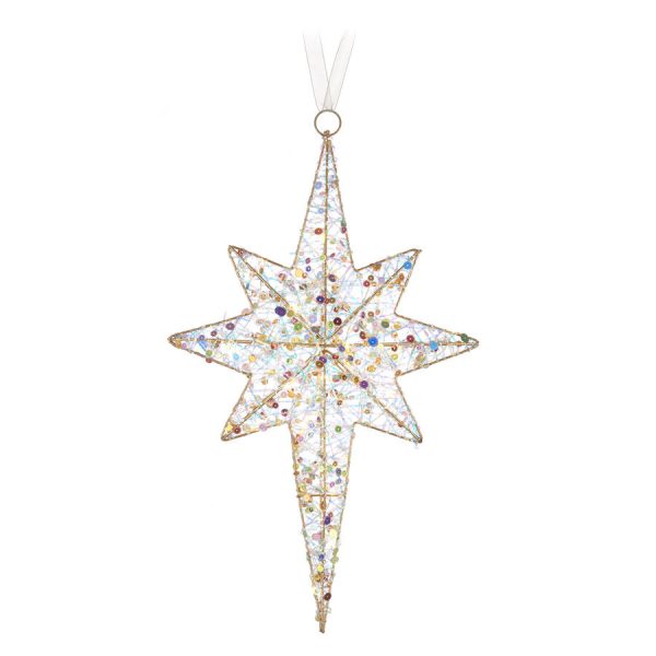 L'OCA NERA - "Scintille magiche - stella a 8 punte con 20 LED