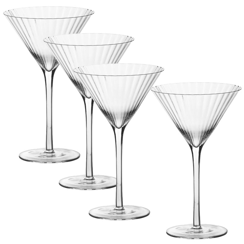 51066 - bicchiere-cocktail-volant-vetro-crystal-glass brandani (2) BRANDANI - "VOLANT" Set 4 bicchieri per cocktail in vetro - immagine 1