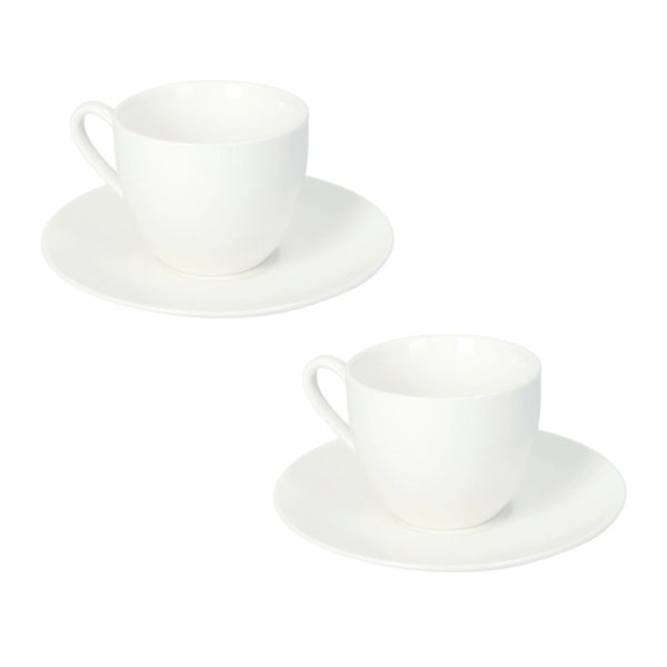 BRANDANI - "TOTAL WHITE" Set 6 tazzine in porcellana new bone china bianche