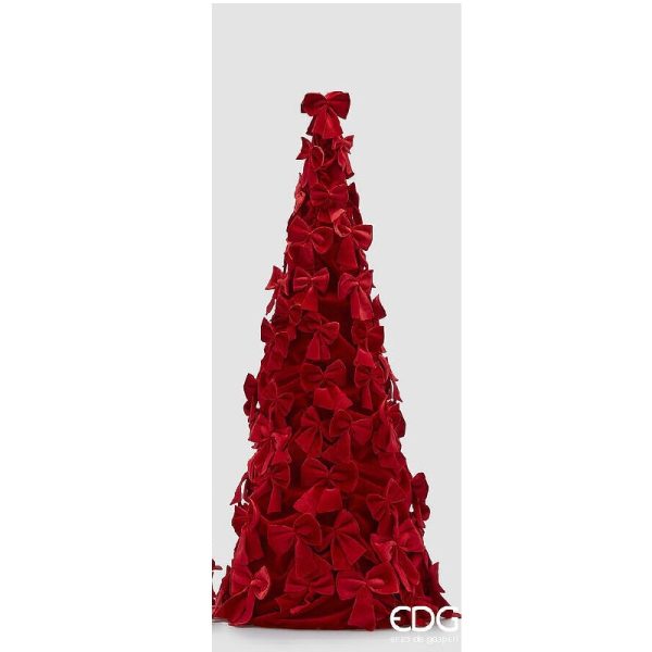 Albero rivestito di fiocchi grande rosso "New Cono"