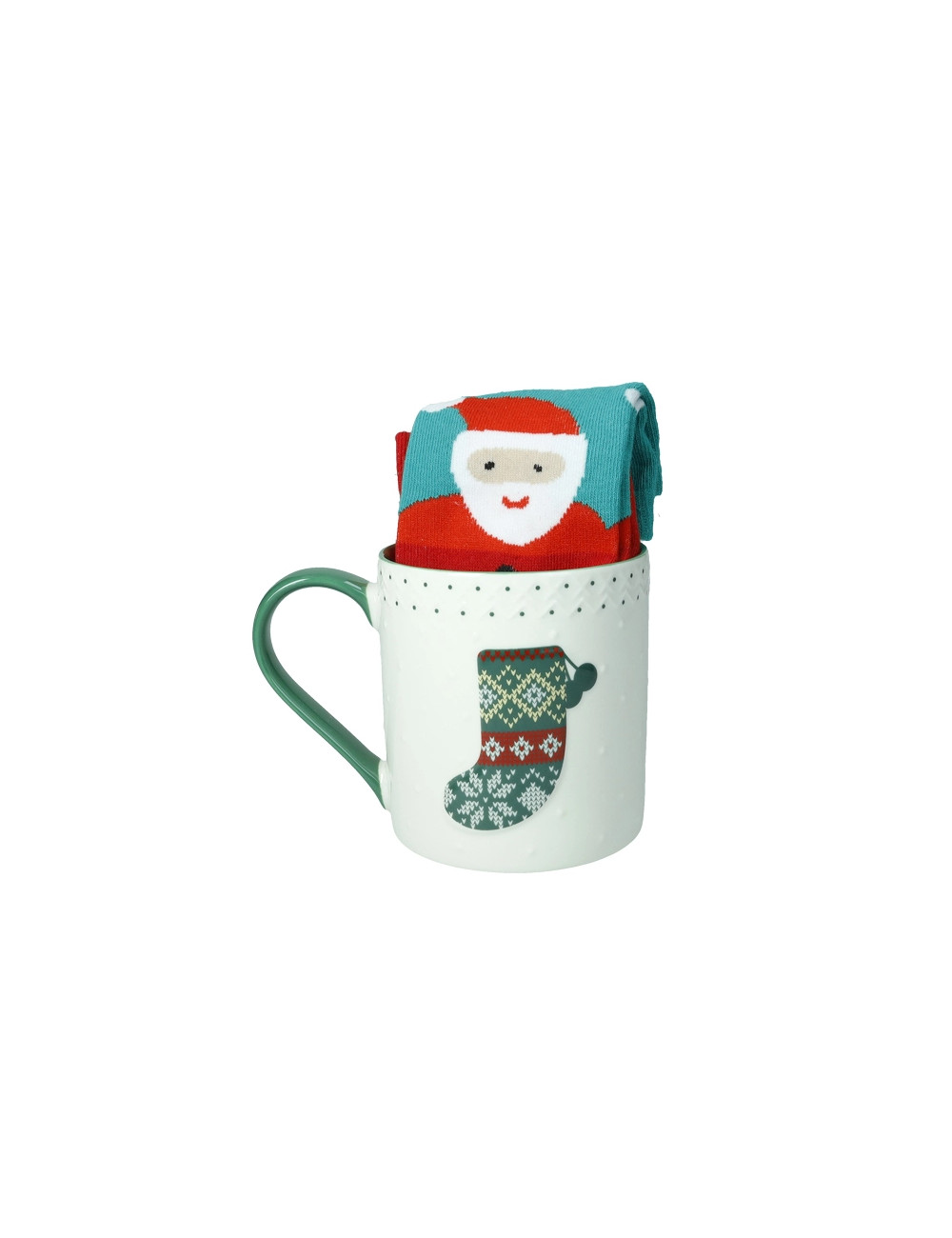 83022 - mug-calza-new-bone-china-c-calzini-cotone brandani BRANDANI - Mug calza + calzini - immagine 1
