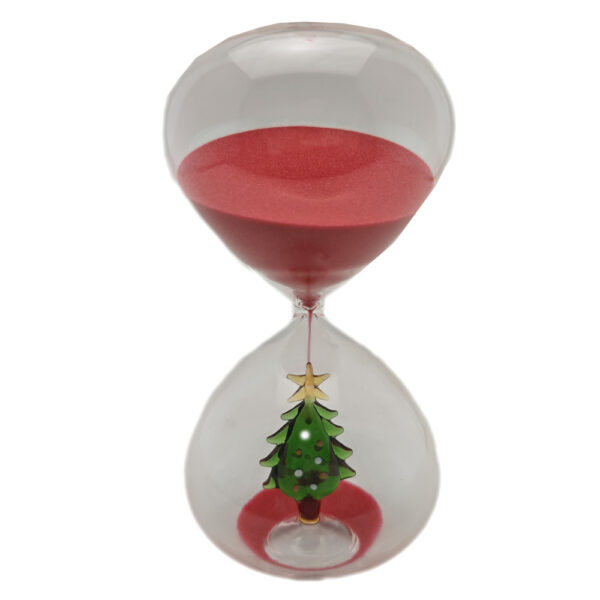 Clessidra in vetro con sabbia rossa Albero