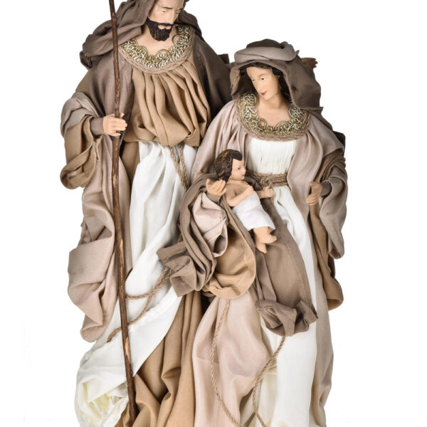 BRANDANI - Natività in resina e tessuto 47 cm di altezza