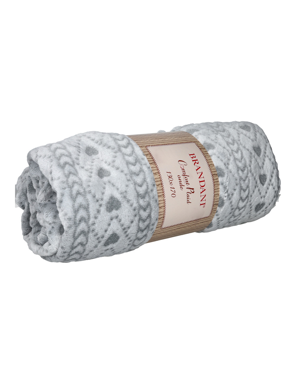 BRANDANI - Plaid cuoricini, colori assortiti - immagine 3