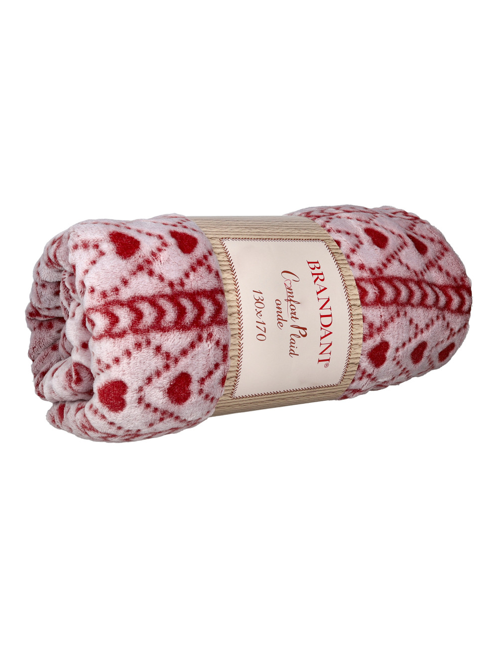 BRANDANI - Plaid cuoricini, colori assortiti - immagine 2