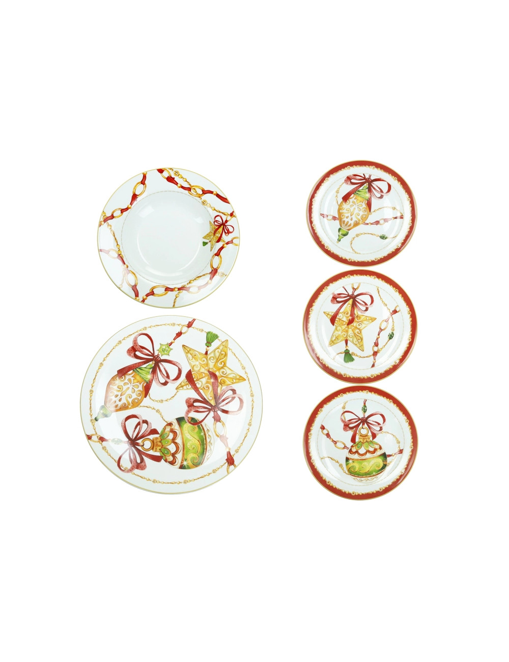 89692 - tavola-18-pz-gioco-di-luci-porcellana brandani Servizio piatti 18 pezzi "Gioco di luci"