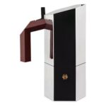 ALESSI - "MENHIR" Caffettiera per espresso, in acciaio inox 18/10, *3 tazze* o *6 tazze* - 6 tazzine