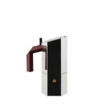 ALESSI - "MENHIR" Caffettiera per espresso, in acciaio inox 18/10, *3 tazze* o *6 tazze* - 3 tazzine