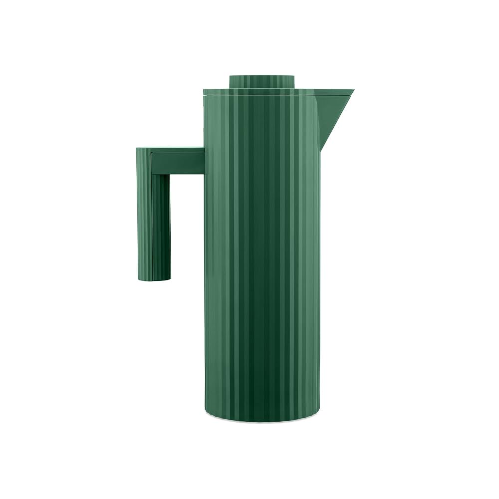 MDL12 GR - CARAFFA GRADUATA PLISSé ALESSI VERDE (1) ALESSI - "PLISSÉ" Caraffa termica in resina termoplastica e interno in vetro, disponibile in 2 colori *Bianco* e *Nero* e *Verde* - Verde - immagine 1