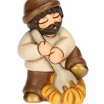 THUN - Uomo con forcone in ceramica, Bianco, "presepe classico"