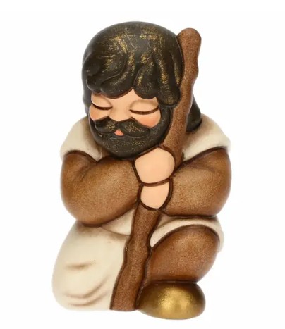 THUN - Pellegrino in ceramica, Bianco "presepe classico"