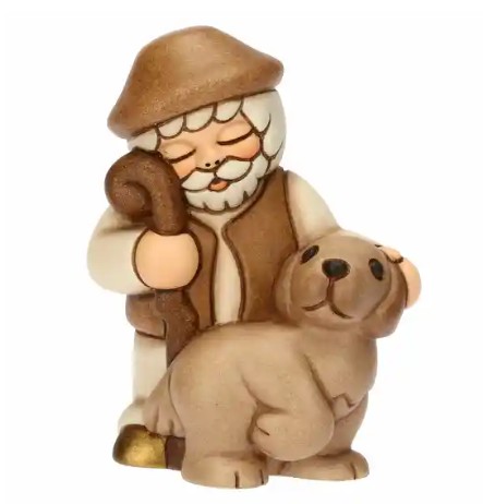 THUN - Pastore con cane, bianco "presepe classico"