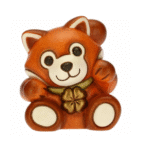 THUN - Mini animale Panda rosso con quadrifoglio
